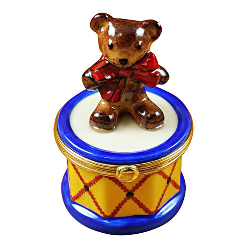 Bear on Drum Limoges Box