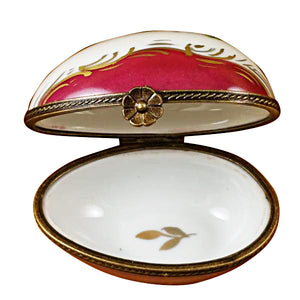 Burgundy Egg with Flowers Limoges Box