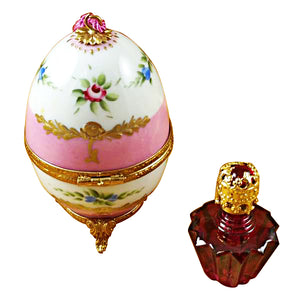 Pink Egg with Bottle Limoges Box