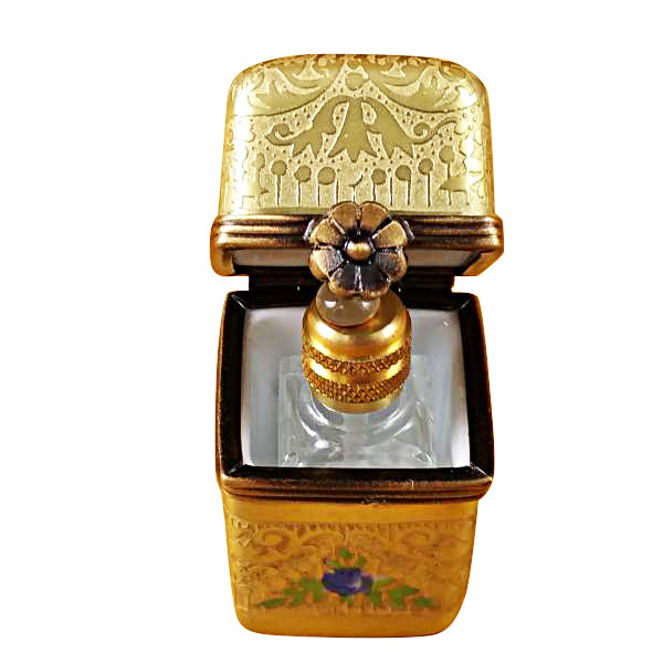 Load image into Gallery viewer, Gold Tall with One Bottle Limoges Box

