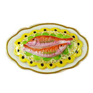 Two Fish on a Platter Limoges Box