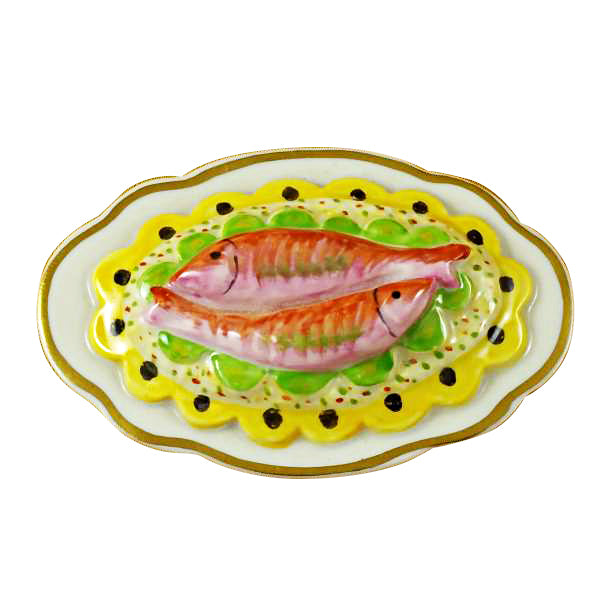Load image into Gallery viewer, Two Fish on a Platter Limoges Box

