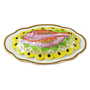 Two Fish on a Platter Limoges Box