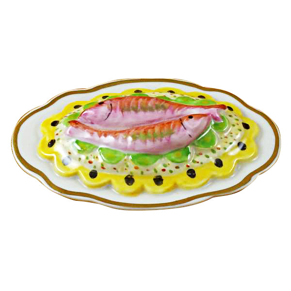 Load image into Gallery viewer, Two Fish on a Platter Limoges Box
