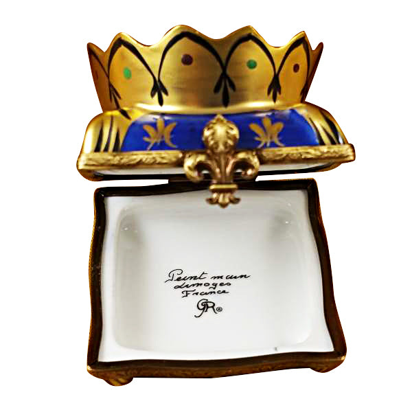 Load image into Gallery viewer, Crown on Pillow Limoges Box
