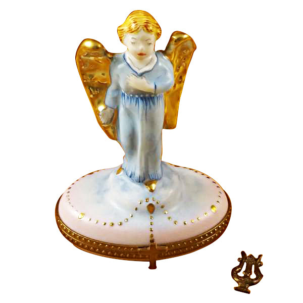 Load image into Gallery viewer, Gabriel Angel with Harp Limoges Box
