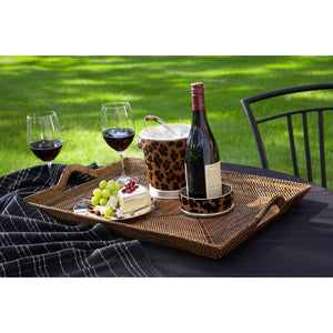 Calaisio Rectangular Serving Tray, Slanted Sides, Base Reinforced with Wrought Iron