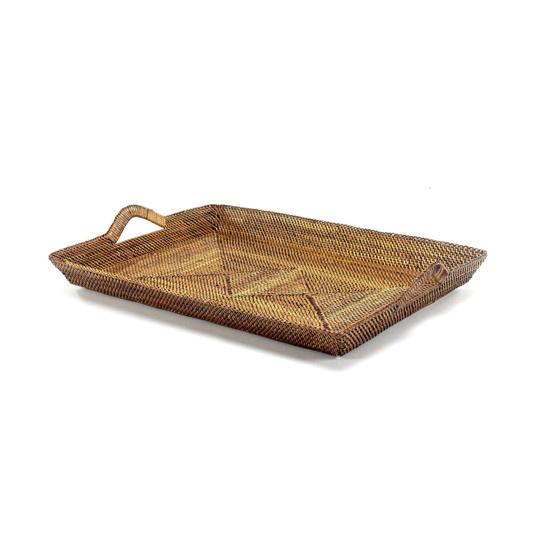 Calaisio Rectangular Serving Tray, Slanted Sides, Base Reinforced with Wrought Iron