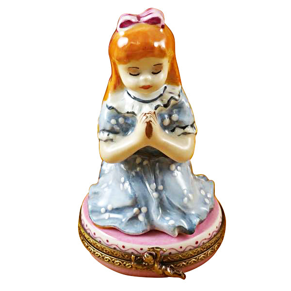 Load image into Gallery viewer, Red Haired Girl Praying Limoges Box
