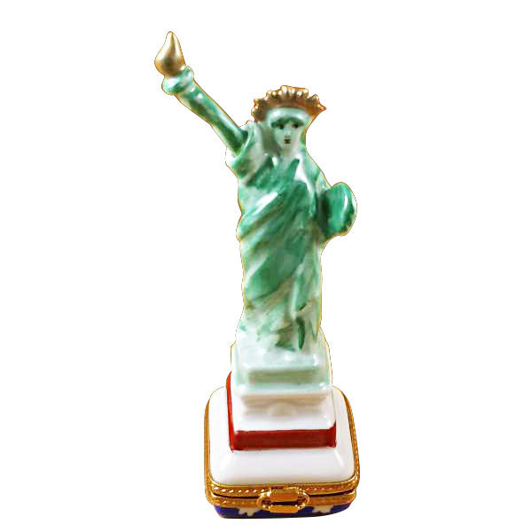 Load image into Gallery viewer, Green Statue of Liberty Limoges Box
