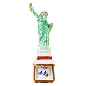 Green Statue of Liberty Limoges Box
