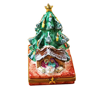Tree with Manger Limoges Box