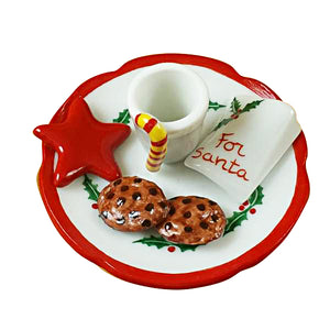 Rochard "Cookies For Santa with Removable Cookie" Limoges Box
