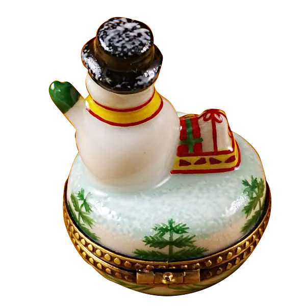 Load image into Gallery viewer, Small Snowman Limoges Box
