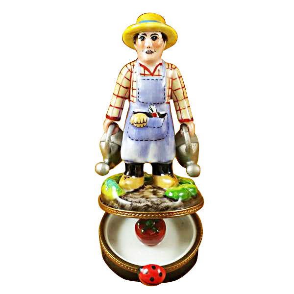 Load image into Gallery viewer, Gardener with Watering Can Limoges Box
