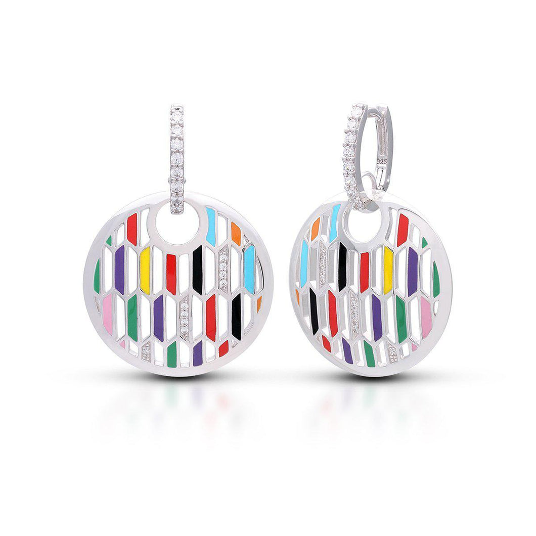 Belle Etoile Trapezio Earrings - Multicolor