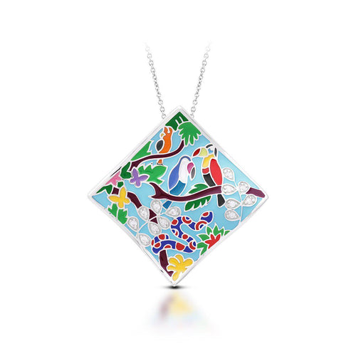 Belle Etoile Tropical Rainforest Pendant - Blue & Multi