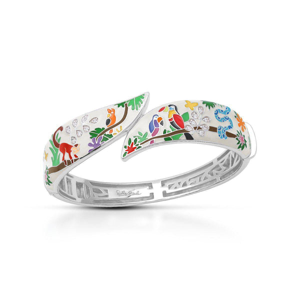 Load image into Gallery viewer, Belle Etoile Tropical Rainforest Bangle - Ivory &amp; Multi
