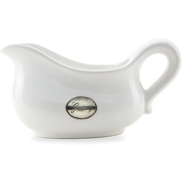 Load image into Gallery viewer, Arte Italica Tuscan Pewter Tab Gravy Boat
