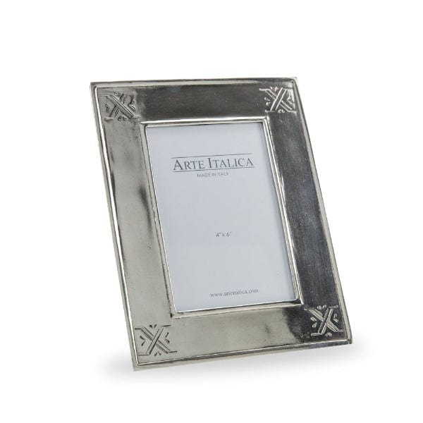 Load image into Gallery viewer, Arte Italica Tuscan Pewter Stamped  4 x 6 Frame
