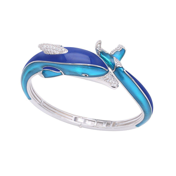 Load image into Gallery viewer, Belle Etoile &quot;Dauphin&quot; - Dolphin Bangle - Blue
