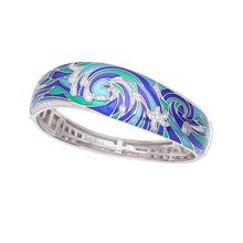 Load image into Gallery viewer, Belle Etoile Ocean Wave Bangle - Blue