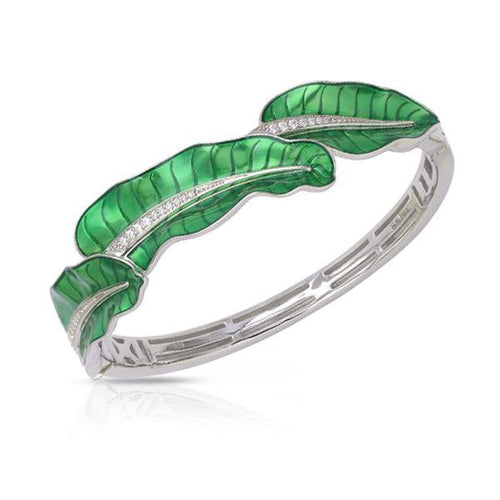 Belle Etoile Lily Leaf Bangle - Green