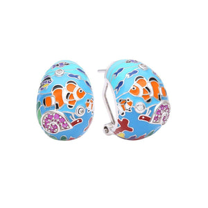 Belle Etoile Clownfish Earrings - Aqua