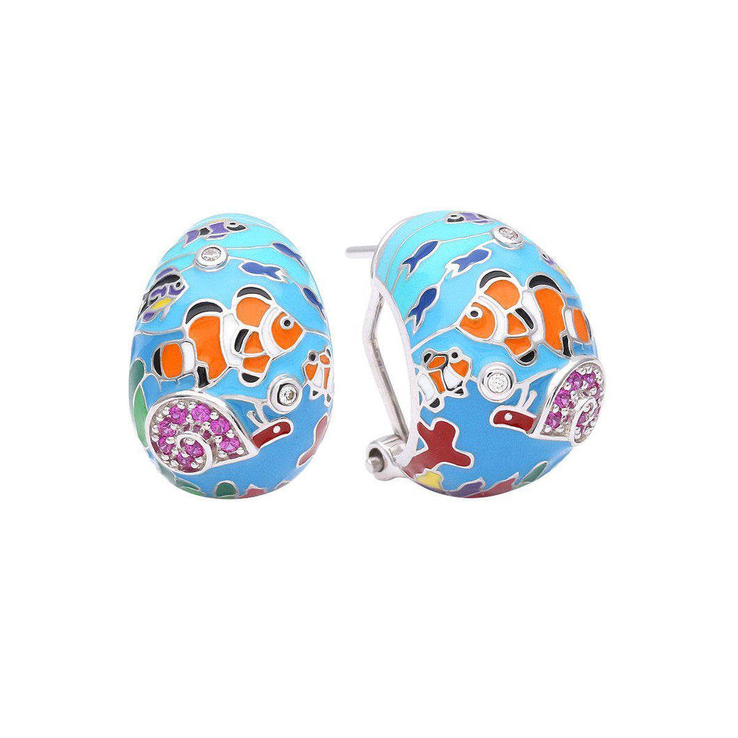 Belle Etoile Clownfish Earrings - Aqua