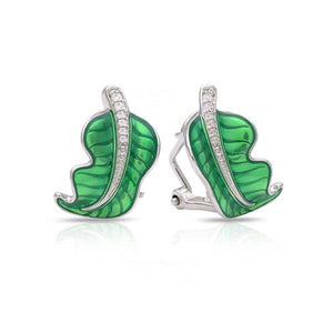 Belle Etoile Lily Leaf Earrings - Green