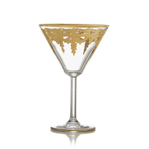 Arte Italica Vetro Gold Martini Glass