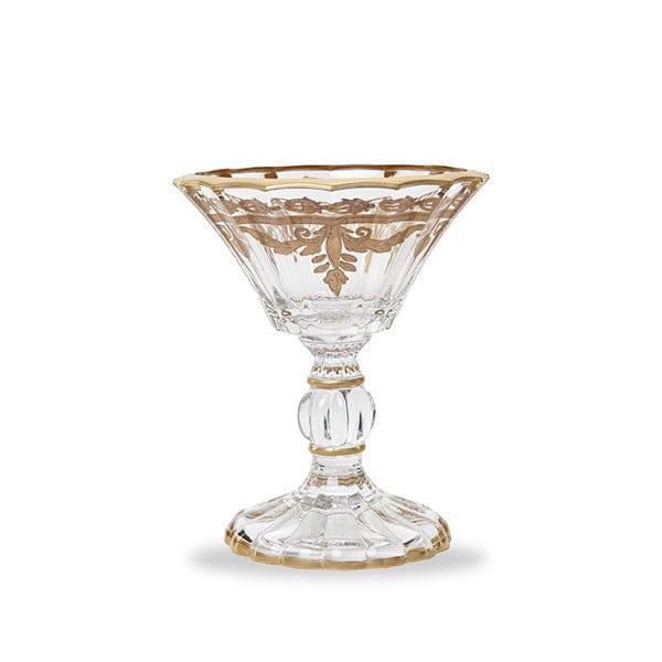 Load image into Gallery viewer, Arte Italica Vetro Gold Petite Pedestal Candy Dish

