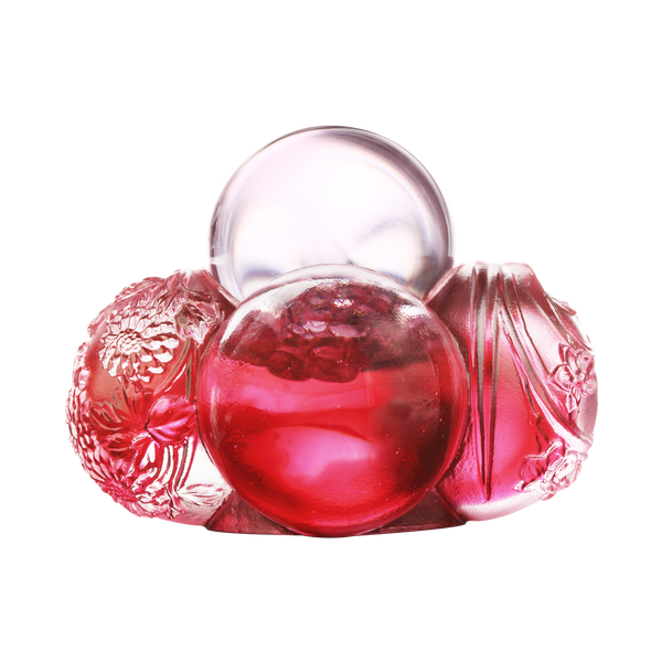 Load image into Gallery viewer, Liuli Crystal Paperweight, Feng Shui, As The Good World Turns-Ubiquitous Turning of Ruyi
