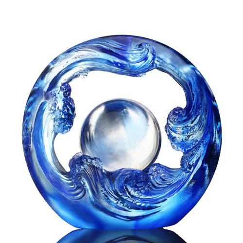 Liuli Crystal Feng Shui Art Symbolizing water and the constant flow of riches