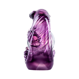 Liuli Crystal Feng Shui Art Symbolizing water and the constant flow of riches - Purple