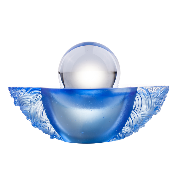 Load image into Gallery viewer, Liuli Crystal Paperweight, Feng Shui, As The Good World Turns-Kindness Turns This Good World
