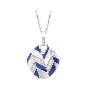 Belle Etoile Chevron Pendant - Blue