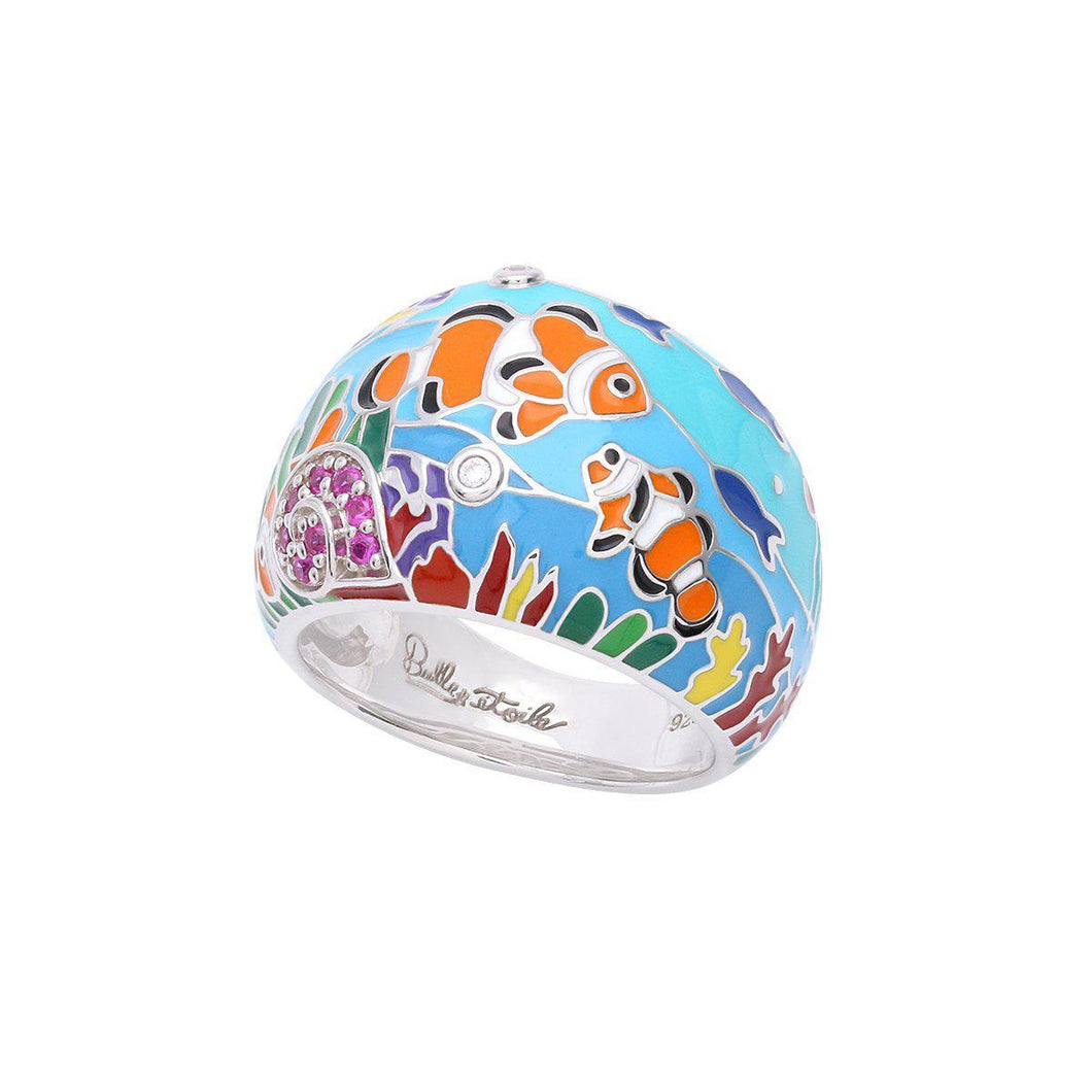 Belle Etoile Clownfish Ring - Aqua