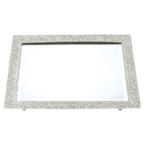 Olivia Riegel Silver Windsor Beveled Mirror Tray