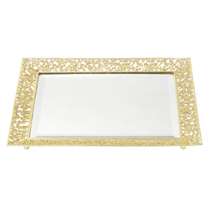 Olivia Riegel Gold Isadora Beveled Mirror Tray