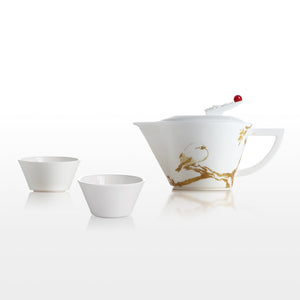 Liuli Tableware, Tea Set, Bone China, Plump Little Bird