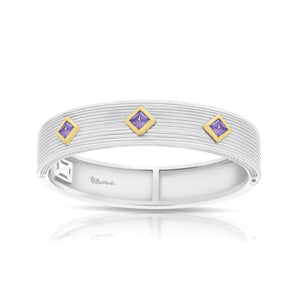 Belle Etoile Valore Bangle - Silver & Amethyst