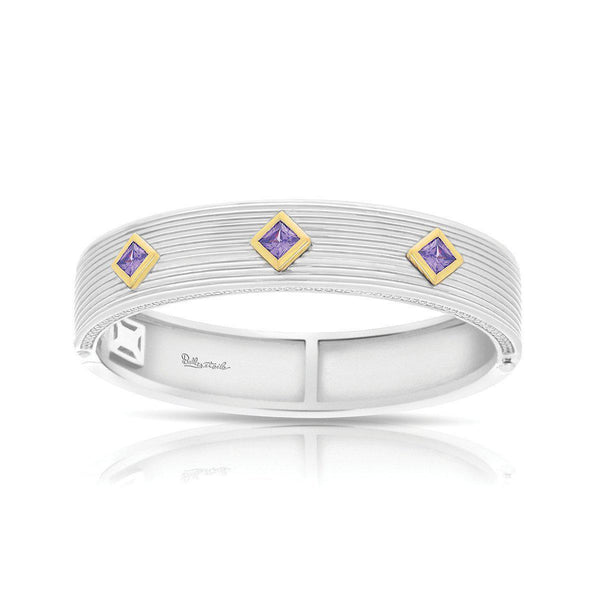 Load image into Gallery viewer, Belle Etoile Valore Bangle - Silver &amp; Amethyst

