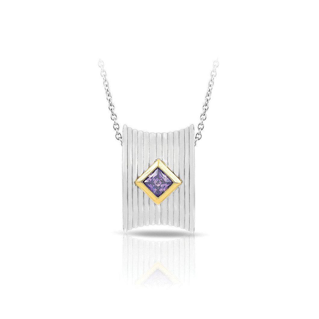 Belle Etoile Valore Pendant - Silver & Amethyst