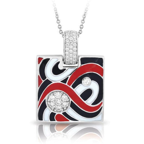 Belle Etoile Vortice Pendant - Black & Red