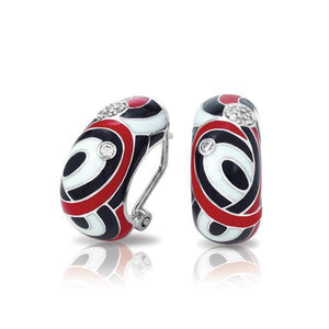 Belle Etoile Vortice Earrings - Black & Red