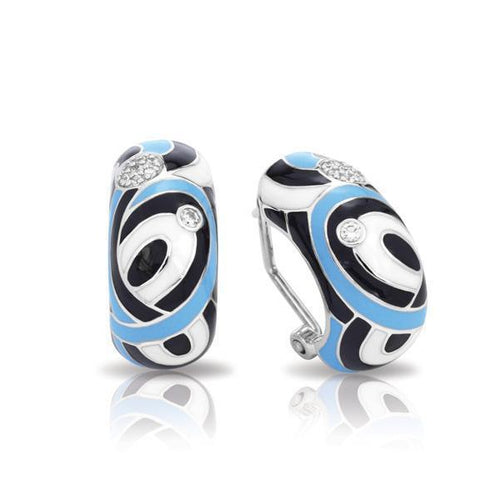 Belle Etoile Vortice Earrings - Black & Blue