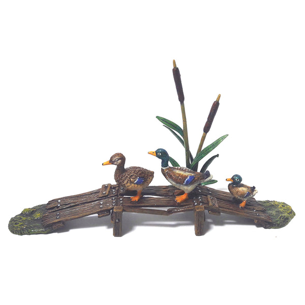 Load image into Gallery viewer, Ducks On Bridge Vienna Bronze Figurine
