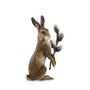 Rabbit With Catkin Vienna Bronze Figurine