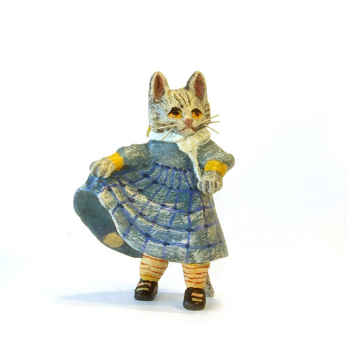 Cat Child In Dress Vienna Bronze Figurine